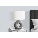 Monarch I 9667 24"H Table Lamp Grey Ceramic / Ivory Shade IMAGE 2