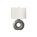 Monarch I 9667 24"H Table Lamp Grey Ceramic / Ivory Shade IMAGE 3
