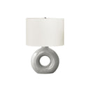 Monarch I 9668 24"H Table Lamp Grey Ceramic / Ivory Shade IMAGE 3