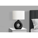 Monarch I 9673 24"H Table Lamp Black Ceramic / Ivory Shade IMAGE 2