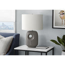 Monarch I 9674 26"H Table Lamp Grey Ceramic / Ivory Shade IMAGE 1
