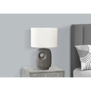 Monarch I 9674 26"H Table Lamp Grey Ceramic / Ivory Shade IMAGE 2
