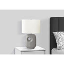 Monarch I 9675 26"H Table Lamp Grey Ceramic / Ivory Shade IMAGE 2