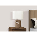 Monarch I 9676 26"H Table Lamp Brown Ceramic / Ivory Shade IMAGE 2