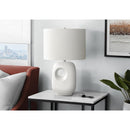 Monarch I 9679 26"H Table Lamp White Ceramic / Ivory Shade IMAGE 1