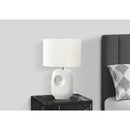 Monarch I 9679 26"H Table Lamp White Ceramic / Ivory Shade IMAGE 2