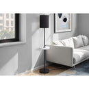 Monarch I 9691 62"H Floor Lamp Black Metal / Black Shade /Usb IMAGE 1