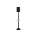Monarch I 9691 62"H Floor Lamp Black Metal / Black Shade /Usb IMAGE 2