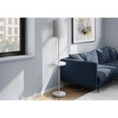 Monarch I 9692 62"H Floor Lamp Silver Metal / Grey Shade /Usb IMAGE 1