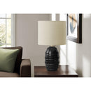 Monarch I 9790 17"H Table Lamp Black Ceramic / Beige Shade IMAGE 1