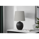 Monarch I 9868 19"H Table Lamp Black Resin / Grey Shade IMAGE 1