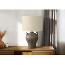 Monarch I 9883 22"H Table Lamp Brown Ceramic / Beige Shade IMAGE 1
