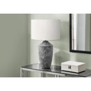 Monarch I 9890 25"H Table Lamp Grey Concrete / Ivory Shade IMAGE 1