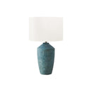 Monarch I 9891 25"H Table Lamp Green Concrete / Ivory Shade IMAGE 2