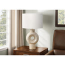 Monarch I 9932 28"H Table Lamp Beige Resin / Ivory Shade IMAGE 1