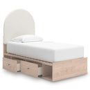  Signature Design by Ashley Arloster PCB1566B6 Twin Upholstered Panel Bed with Storage IMAGE 2