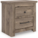  Signature Design by Ashley Rusticott PCB2260-92 Two Drawer Night Stand IMAGE 1