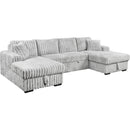 Primo International Arzelia Fabric Sleeper Sectional UH45161323STX1/UH45161323STX2/UH45161323STY5 IMAGE 1