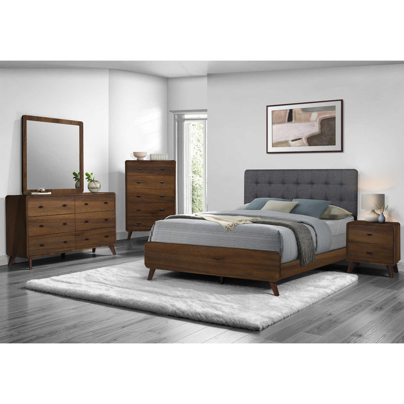  Monarch I 5230Q Queen Bed - Grey/Walnut IMAGE 2