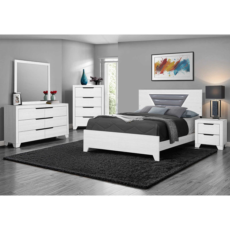  Monarch I 5240Q Queen Bed - Grey/White IMAGE 2