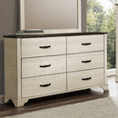  Monarch I 5261 6-Drawer Dresser - Bleached Oak/Rustic Oak IMAGE 1