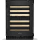  KitchenAid 24-inch Undercounter Wine Cellar with Full-Extension Wood-Front Racks KUWR524SBE IMAGE 1