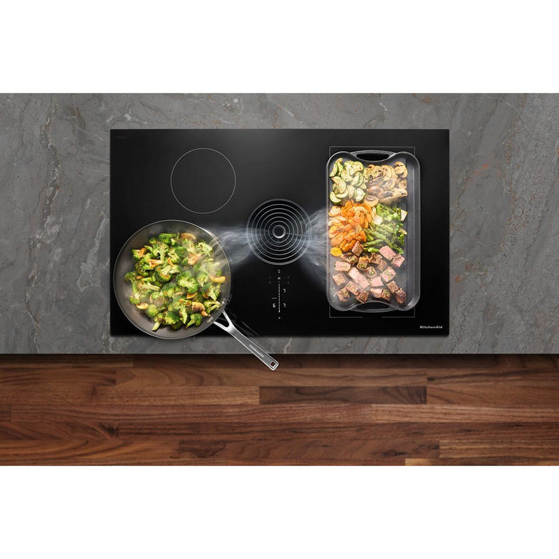  KitchenAid 36-inch Built-in NextGen Induction Cooktop with Downdraft Ventilation System KCID936SBL IMAGE 2