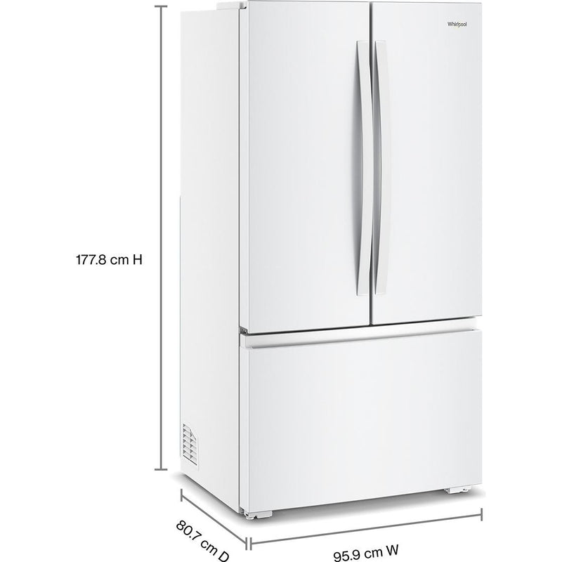  Whirlpool 36-inch, 24 cu. ft. Counter-Depth French 3-Door Refrigerator WRFC3036RW IMAGE 7