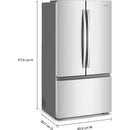  Whirlpool 36-inch, 24 cu. ft. Counter-Depth French 3-Door Refrigerator WRFC3036RZ IMAGE 6