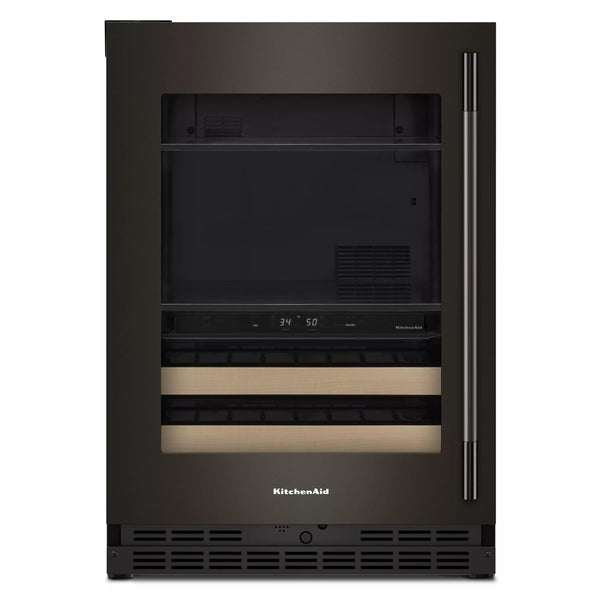  KitchenAid 24" Beverage Center with Glass Door and Wood-Front Racks KUBL524SBE IMAGE 1