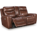  Signature Design by Ashley Next Move Power Reclining Leather Match Loveseat with Console PCU1210218 IMAGE 2