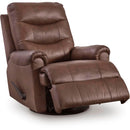  Signature Design by Ashley Flynwood Swivel Glider Leather Match Recliner PCU1340061 IMAGE 2