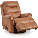  Signature Design by Ashley Flynwood Swivel Glider Leather Match Recliner PCU1340161 IMAGE 2