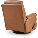  Signature Design by Ashley Flynwood Swivel Glider Leather Match Recliner PCU1340161 IMAGE 4
