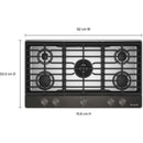  KitchenAid 36-inch Built-in Gas Cooktop with 5 Burners KCGK536SBE IMAGE 3