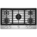  KitchenAid 36-inch Built-in Gas Cooktop with 5 Burners KCGK736SSS IMAGE 1