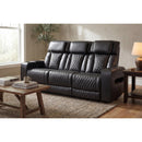  Primo International Heritage Power Reclining Leather Match Sofa Colton 73879 Power Reclining Sofa - Black IMAGE 10