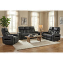  Primo International Heritage Power Reclining Leather Match Sofa Colton 73879 Power Reclining Sofa - Black IMAGE 11