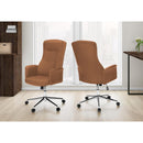  Monarch I 7378 Office Chair - Brown Leather-Look IMAGE 1