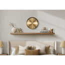  Monarch I 9112 12"Dia Wall Clock - Gold Finish IMAGE 1