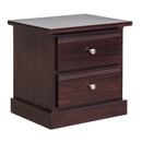  Mako Wood Furniture Decora 2-Drawer Nightstand 600-60-MINI IMAGE 1