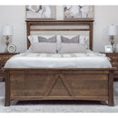  Mako Wood Furniture Megan M-6000-UP-DBL Full Upholstered Bed - Brindle Brown IMAGE 1