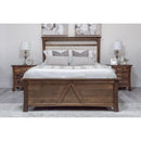  Mako Wood Furniture Megan M-6000-UP-DBL Full Upholstered Bed - Brindle Brown IMAGE 2