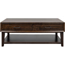  Mako Wood Furniture Pecan M-OT-300-C Coffee Table IMAGE 2