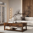 Mako Wood Furniture Pecan M-OT-300-C Coffee Table IMAGE 5