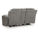  Signature Design by Ashley Mixed Motion PC8350518 Power Reclining Loveseat with Console  & Adjutasble Headrest IMAGE 3