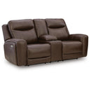  Benchcraft Gravier U1330118 Power Reclining Loveseat with Console  & Adjutasble Headrest IMAGE 1
