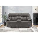  Monarch 8P42453 Power Reclining Loveseat - Grey IMAGE 1