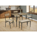  Monarch I 1027 5 pc Dinette - Oak/Beige/Black IMAGE 2