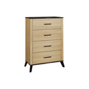  Monarch I 5259 4-Drawer Chest - Oak/Black IMAGE 1